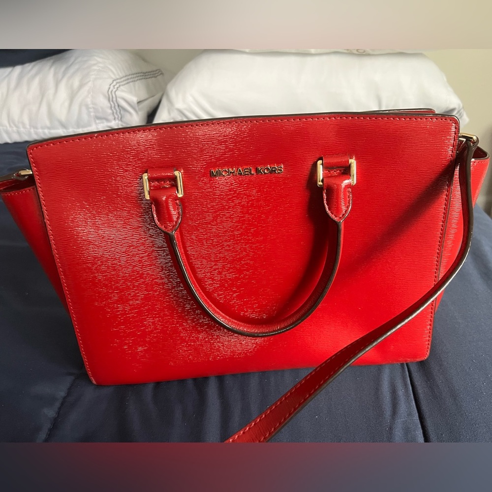 Red Michael Kors Purse